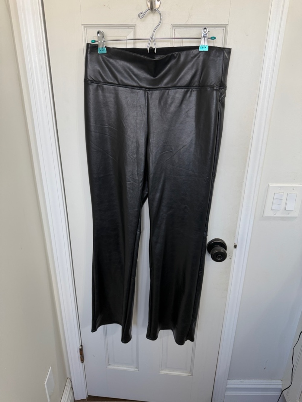 Vince Camuto faux, leather black pants.